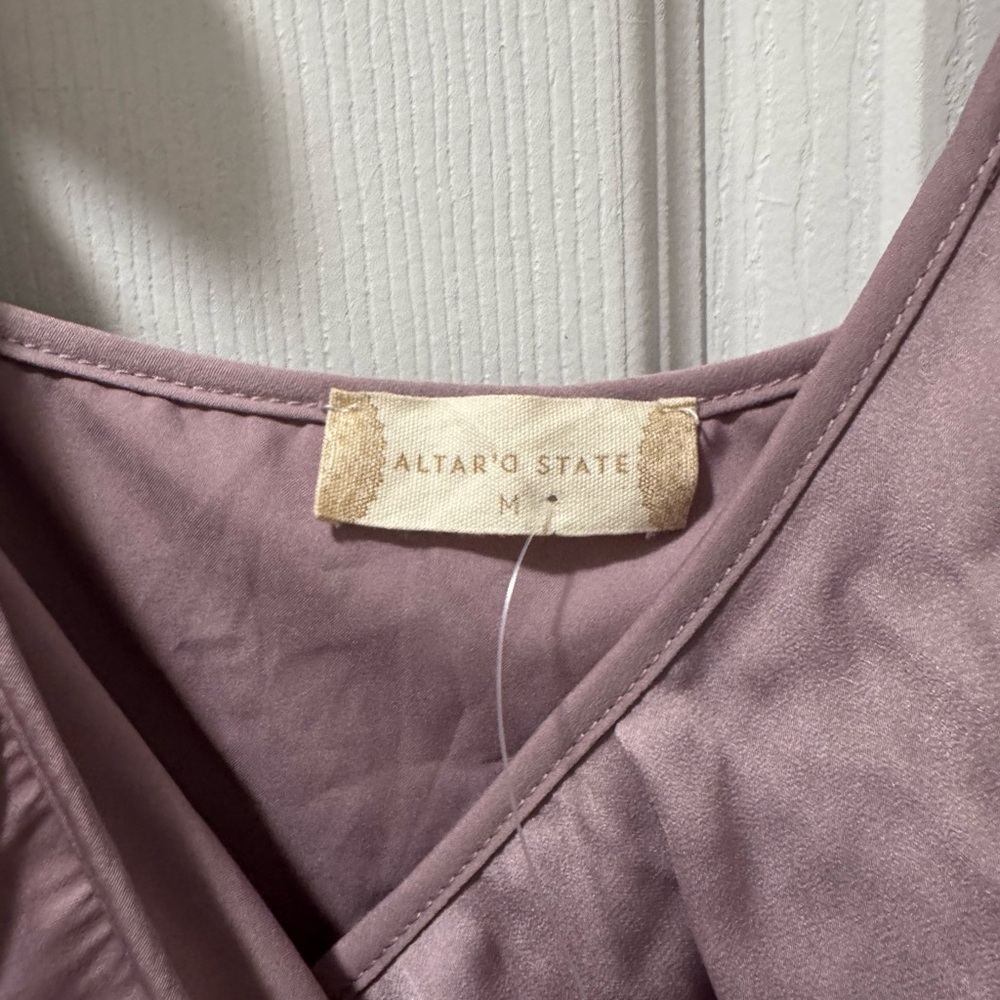 Altar'd State Mauve Wrap Dress - Picture 2 of 7